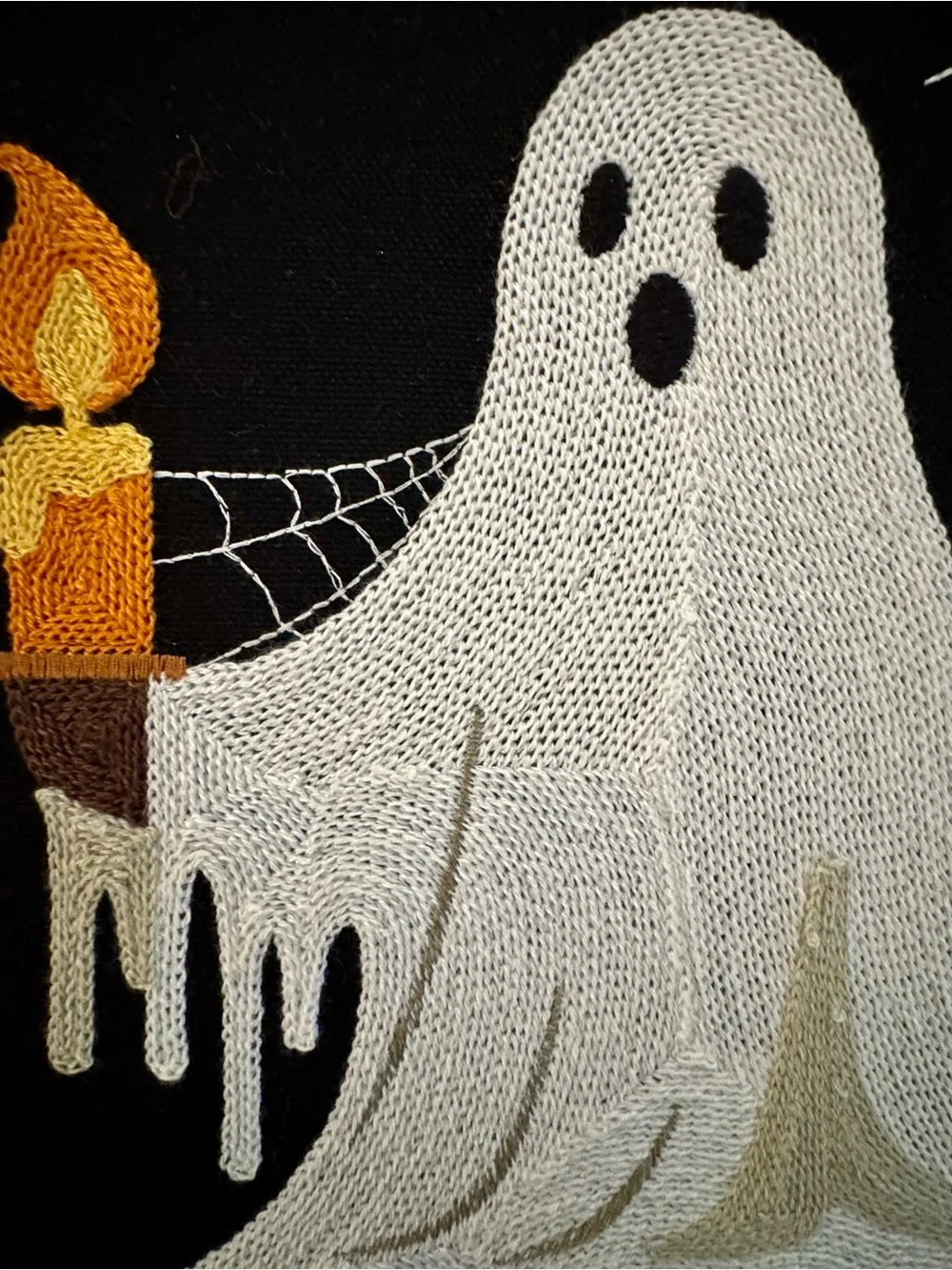 Ghost Candle Embroidered Wall Art - Woven Atistry- Gorgeous Picture